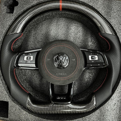 ΤΙΜΟΝΙ VW GOLF 6-7-7.5 FULL CARBON [ΜΕ ΑΕΡΟΣΑΚΟ ALCANTARA]